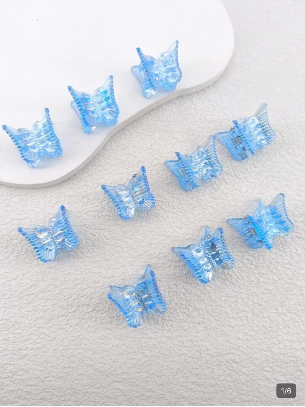 Baby Blue Star butterfly Hair Clips - Set of Decorative Hair Accessories